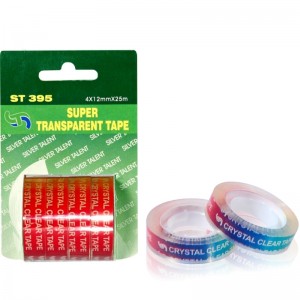 Tilpasset krystalklar papirvarer klæbende pakningstape forseglingstape