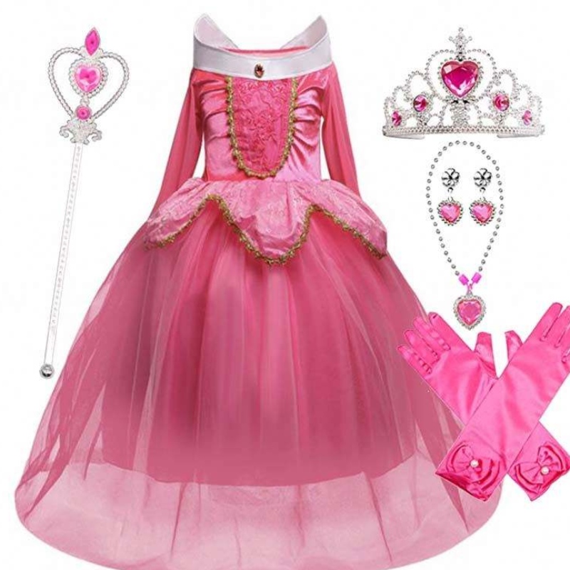 Halloween kostume børn sovende skønhed prinsesse fest piger kostume kjole 2-10 år aurora prinsesse kjole hcsp-002