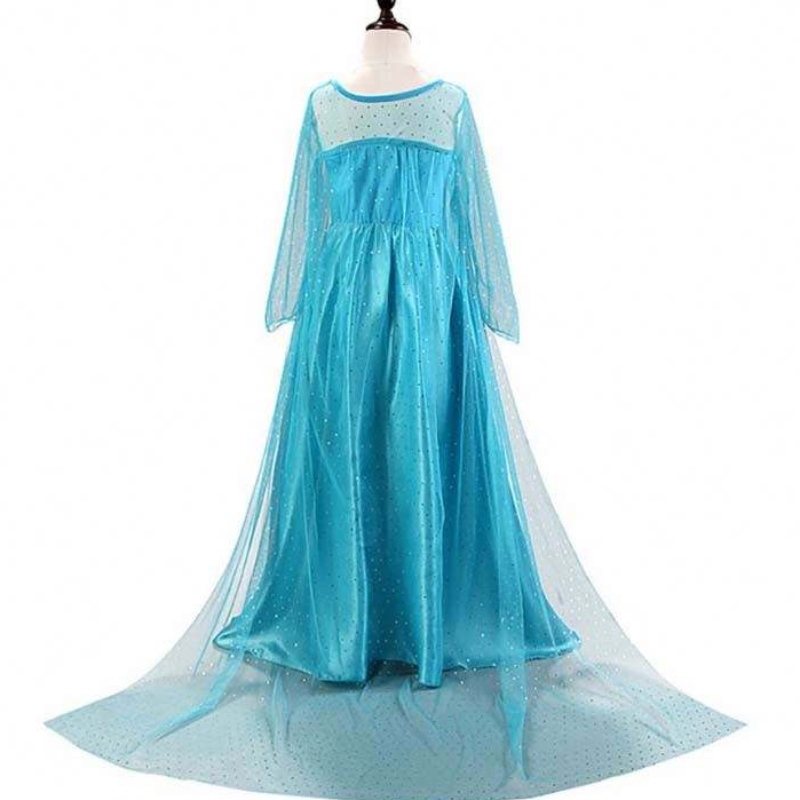 Børns Wear Kids Party Cosplay-kostume Langærmet Sequin Girl Elsa Dress Set New Elsa Anna Dress 3-8T HCGD-001