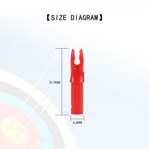 Elongarrow 140001 Indsæt ID6.2mm kulfiber pileskaftnock