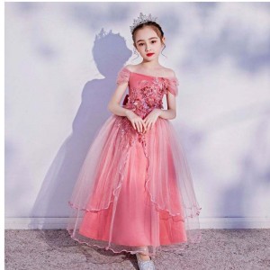 Baby Frock Designs Boutique Girl \\\\\'s Grown Dress Western Style for Kids Evening Party Girl Dress LP-213