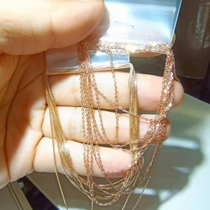 18K/14K/10K/9K DIY Guld halskæde klar til at sende