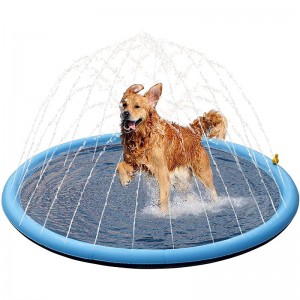 Oppustelig 170 cm hunde sprøjte sprinkler pad udendørs