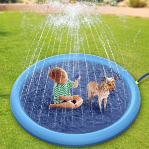 Oppustelig 170 cm hunde sprøjte sprinkler pad udendørs