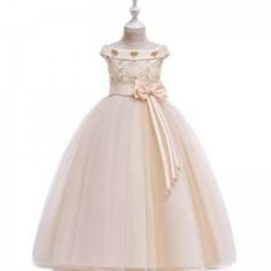 Elegant design engros smuk pige fest kjole børn bryllupsbegivenhed bold kjole fancy prinsesse ærmeløs prom frock lp-232