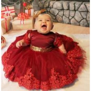 Baige engros børn fødselsdagskjoler pige kostume guld linje børnefest kjoler l1926xz