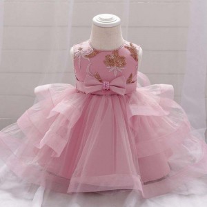 Ny ankomst baby pige puffet brudekjole fødselsdag kjole fest aften små piger kjole l1929xz