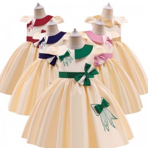 Baige seneste designs fødselsdag blomsterfest børn tøj bryllup prinsesse lille børne tøj piger kjole