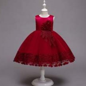Baige New Fashion Christmas Kids Party Dress 3 To12 år Børn Party Performance Ball Gown 68032
