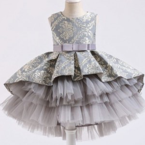 Baige 3-12y Flower Girl Fluffy Dress Factory Wholesale Boutique Kids tøjprinsesse Tutunederdel 2171