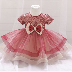 Hot Sale Baby Dress Pictures Ball Gowns Children Wedding Party Bridesmaid Girl Dress L1930XZ