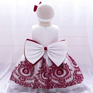 Baige seneste design Dejlig pige Flower Baby Girl Children Party Western Kids Wedding kjole L2022XZ