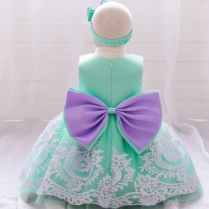 Baige seneste design Dejlig pige Flower Baby Girl Children Party Western Kids Wedding kjole L2022XZ