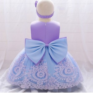 Baige seneste design Dejlig pige Flower Baby Girl Children Party Western Kids Wedding kjole L2022XZ