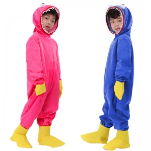 Ny ankomst hot valmue legetid kostume blå valmue tegneserie hug gy wuggys cosplay monster halloween jumpsuit til børn