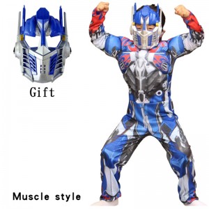 Drenge Optimus Muscle Robot Prime Fancy Dress Up American Boy Superhero Purim Cosplay Halloween Child Costume