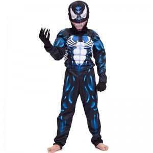 Venom Muscle Costume Cosplay Superhero Movie Costume Kids Boys Halloween kostume til børn