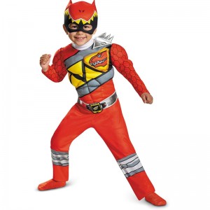 Red Power Muscle Superhero Dinosaur kostumer til børn drenge halloween cosplay anime jumpsuit fest kjole op tøj