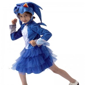 Børns dag Sonic Hedgehog Girls Cosplay Clothing and Dress Stage Børns kostume