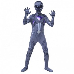 Black Color Superhero sætter Halloween Party Jumpsuit Mystic Force Power Ranger kostume til børn