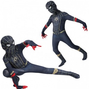 Factory plus størrelse jumpsuit halloween cosplay sæt sorte edderkop mand film kostumernyhed&speciel brug kostume