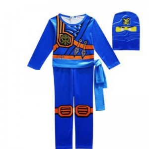 Hot Selling Halloween Children Fancy Party Dress Up Ninja Go kostume til børnninja cosplay jumpsuits maske sæt