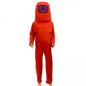 Børn anime spilrum dræbte jumpsuit cosplay kostume søde børn halloween scene show rollespil maske bodysuit