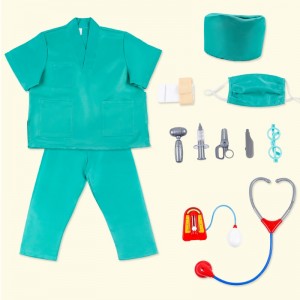 Kids Doctor Costume Doctor Surgeon Dress Up Toddler Boy Girl Halloween kostume rollespil sæt og tilbehør
