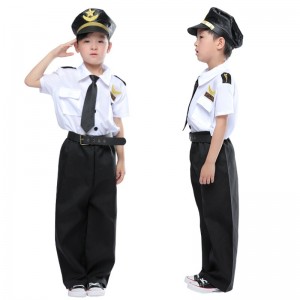 Dress Up Deluxe Children Pilot Costume Set Young Captain Roll Play Suit