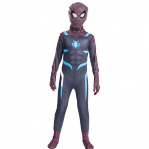 Ny muskel-tv-filmspil Parent-Children Boys Kid Fantastisk sort rød superhelt jumpsuit halloween anime cosplay spiderman kostume