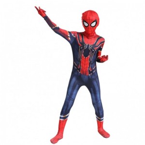 Engros klassisk fancy sort&red Halloween Suit Anime TV&movie Kid Cartoon Clothing Spiderman Performance Costumes Jumpsuits