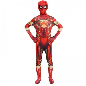 Hottest Halloween Party Kids&adults TV&movie Superhero Jumpsuit Cosplay Anime Spiderman Indoor&outdoor kostume med maske