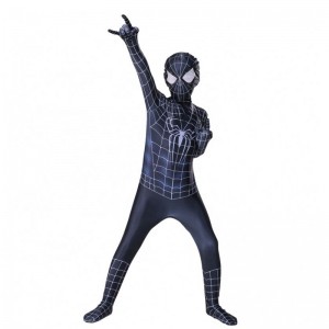 Zip Up Shadow Spider Zentai Suit Halloween cos til børn&adults spil&film traje edderkop mand kostume