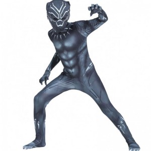 Hot Marvel Africa Halloween Wakanda Forever Zentai Suit for Kids&adults Fantastic Black Panther Four kostume