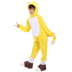 Halloween Party Game Cosplay Børn Blå Sonic Jumpsuit Boy Girl Sonic Hedgehog Costume Sonic Costume Kids