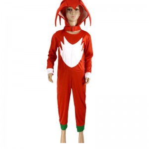 Dreng pige sonisk pindsvin kostume sonisk kostume børn halloween fest spil cosplay børn blå sonisk jumpsuit