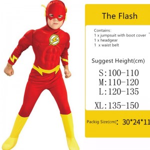 Cosplay performance kostume halloween flash bodysuit muskel kostume
