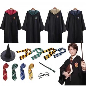 Magic Robe Cape Cosplay Tøj tilbehør Kids Wizard Cosplay TV&movie Cosplay Harrypotterr kostume