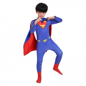 TV&movie action Figur Halloween Cosplay Jumpsuit Anime Tights Super Man -kostumerne med kappe