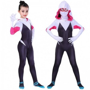 Holiday Halloween Party Wholesale Women Girls Kids Gwen Spider Man Parallel Universal Clothing Tights Cosplay kostumer med maske