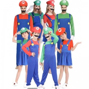 Super Mario tøj voksne og børn Mario familie bros cosplay kostume sæt børn gaver halloween fest mario&luigi tøj