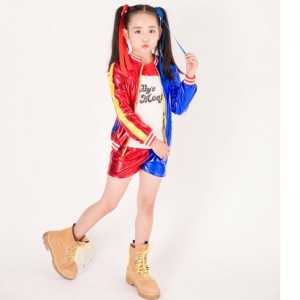 Ny hotselling cosplay kostumer x Suicide Squad Harley Quinn Back Strap Print Harley Quinn Cosplay Anime kostumer til piger