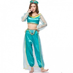 Spiluniformer Europa og USA Halloween kostumer cosplay sexet aladdin magisk lampe jasmin prinsesse kjole