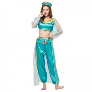 Cosplay Women Halloween Arabian Princess Aladdin Voksen Jasmin kostume HCAL-009