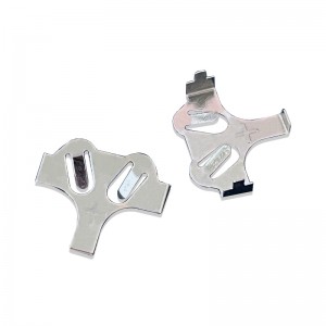 Knapcelle CR2032 Batteri Holder Precision Nikkelbelagt batteri stempling stabil 3V 0,25 mm