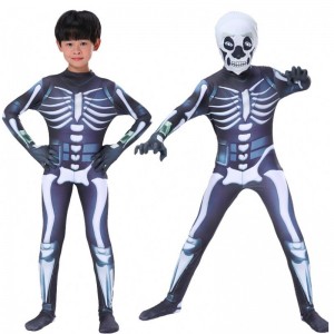 Producenter Engrosbørns Halloween -kostume Skeleton Bodysuit Cosplay Costumes Party Cosplay