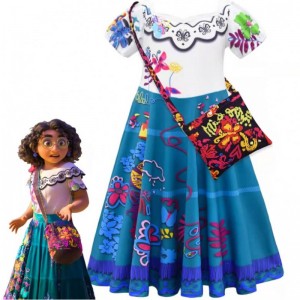 Høj kvalitet 2022 NY TV&MOVIE ENCANTO MIRABEL MADRIGAL COSPLAY COSTUME GIRE KLUNKE KLUNDEO PARTY LEVERINGER