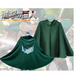 Cosplay kostume japansk anime hoodie cosplay kostume grøn kappe herre tøj angreb på ti-tan