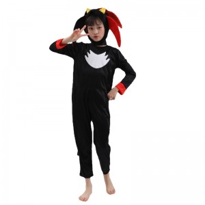 Hot Selling Supersonic Kid Super Black Sonic Black Shadow Charter kostume til Halloween