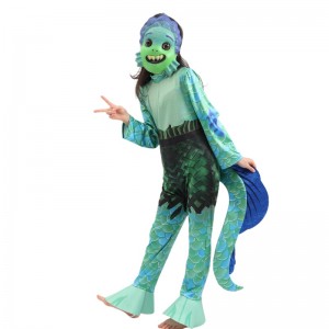 Ny stil børnefilm Sea Monster Cosplay Jumpsuit Boys Luca Halloween kostumer til børn